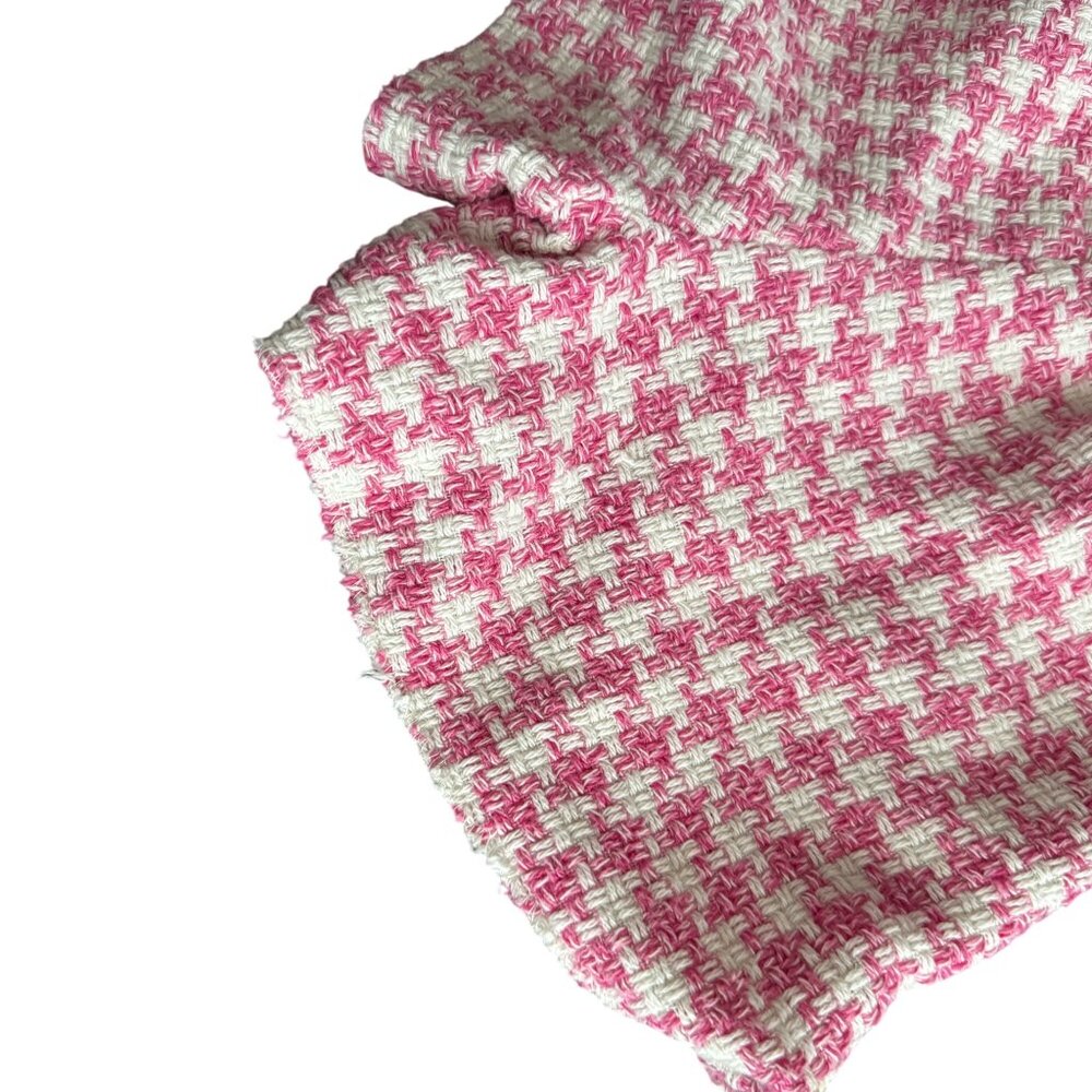 Zara Girls Pink & White Houndstooth Cropped Jacket & Skort Set Size 7 - Picture 7 of 7